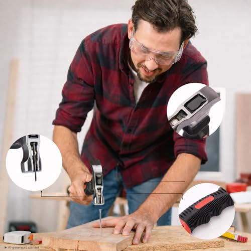 Mr. Pen- Claw Hammer, 8oz, Red, Magnetic - color: Red