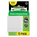 FrogTape reMOVEables Large Picture Hanging Strips, 72 Pairs- 16lbs per 4 Pairs, Damage-Free Removeable Adhesive Wall Strips Picture Hangers for Mounting Frames, Canvas, Home Décor, White (144 Pieces) - size: 72 Pairs, style: Large