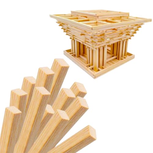 DTmasao 1/2 x 12 Inch 25 PCS Square Dowel Rods Wood Sticks Wooden Dowel Rods Unfinished Bamboo Sticks - for Crafts,Home Decor, Model Making and DIYers - size: 1/2 x 12 Inch Square