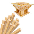DTmasao 1/4 x 12 Inch 25 PCS Square Dowel Rods Wood Sticks Wooden Dowel Rods - Unfinished Bamboo Sticks - for Crafts,Home Decor, Model Making and DIYers - size: 1/4 x 12 Inch Square