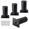 4-Pack Adjustable Aluminum Alloy Furniture Legs 3" Height Black - color: Black, size: 3 Inch