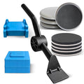 3.5 Inch Furniture Sliders with Lifter Tool, 12 PCS Multi-Surface Movers Kit for Carpet and Hardwood Floors, Heavy Duty Moving Pads, Appliance Slider Floor Protectors for Sofa Bed Table Cabinet