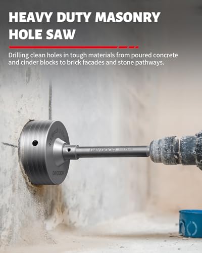 DAYDOOR 4-1/8" (105mm) Concrete Hole Saw with SDS Plus Shank - size: 4-1/8''