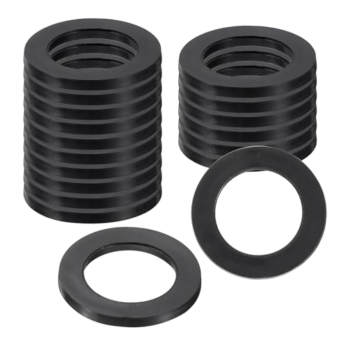 uxcell 18Pcs Rubber Washers, 1 3/16 OD x 13/16 ID x 0.1" Thickness Flat Washers for Bolts Spacers, Shower Head, Plumbing, Hose Connecting - size: 1 3/16 OD x 13/16 ID x 0.1"