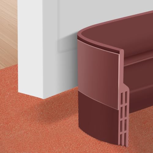 78'' Under Door Draft Stopper, Strong Adhesive, Blocks Draft & Dust - color: Brown, size: 2" W x 78" L( 50mm x 2M)