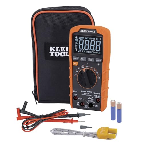 Klein Tools MM720 Digital Multimeter, Auto-Ranging TRMS, Low Impedance (LoZ), 1000V AC/DC Voltage, 10A AC/DC Current, 60 MOhms Resistance - size: Digital Multimeter