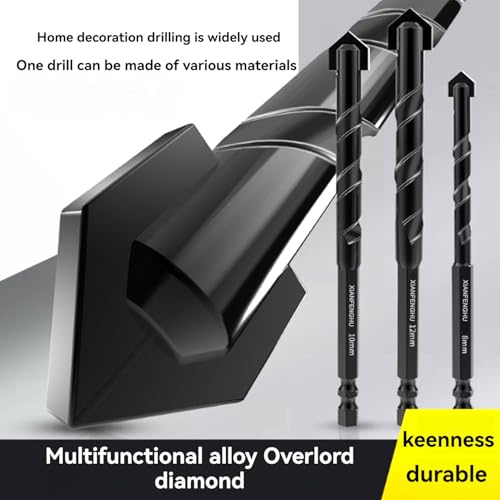 3/16" to 1/2" Hex Shank Masonry Drill Bits Set 5PCS