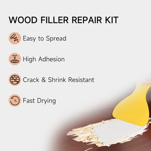 White Wood Filler, Stainable All‑Purpose Repair, 32 Oz - color: White, size: 1kg