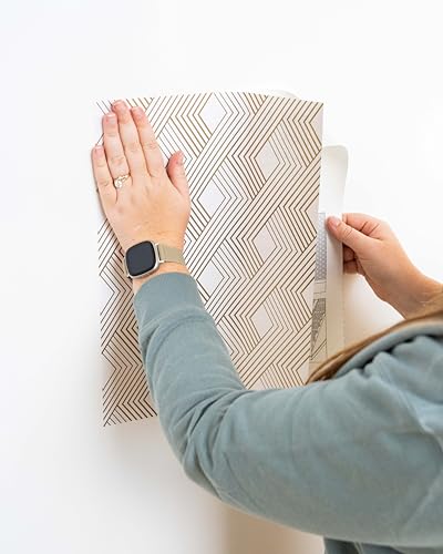 Main Street Peel and Stick Wallpaper Eco-Friendly Sheets 12 Pack, 11 X 16 Inch Gold Woven Design, Wall Mural for Home Decor, Removable Wall Decor Wallpaper Peel and Stick for DIY Projects - style: Gold Woven