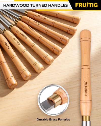 8pc Lathe Chisel Set, M2 HSS Wood Turning Tools for Beginners