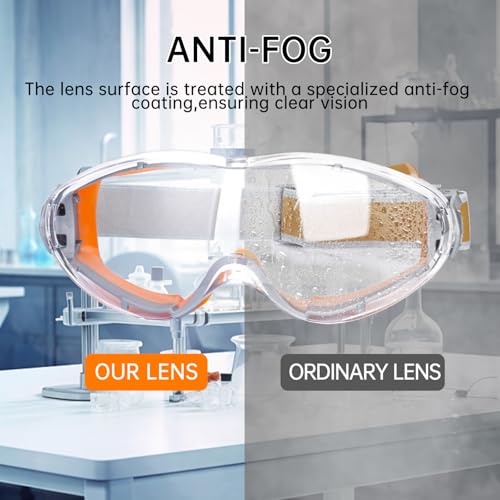 UXIETIN Mowing Goggles with Transparent Lenses