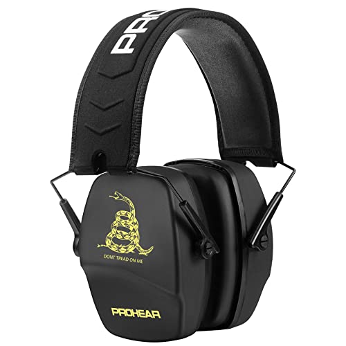 PROHEAR 016 NRR 26dB Shooting Ear Protection, Slim Passive Earmuffs - color: Black D