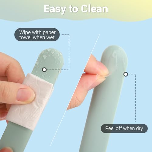 Gartful 6PCS Silicone Spatula Sticks, Non-Stick Epoxy Resin Mixing Sticks Scraper Tools, Reusable Stirring Rods for Resin, Paint, Waxing, Liquid, Arts Crafts Supplies, Facial Mask, Light Green - color: Light Green, size: Large