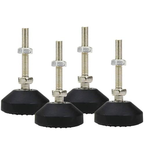 M8 Leveling Feet 880 Lb Capacity, 2.83 Inches Height - 2 Inches Base, 4Pcs - color: Black, size: D50xM8xH50mm
