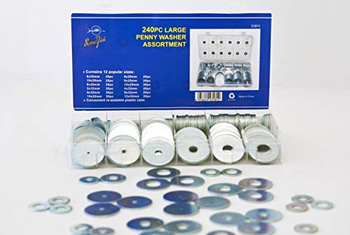 Swordfish 31811-240pc Large Penny/Fender Washer Assortment