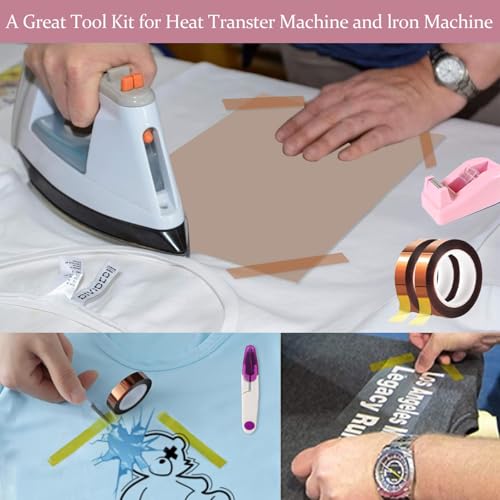 QUKLOGEN Sublimation Shirts Tool Kits with Portable mat for Ironing - color: Pink B