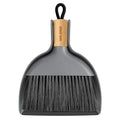MR.SIGA Mini Dustpan and Brush Set, Bamboo Handle, Gray, 1 Set - color: Gray