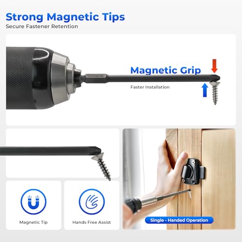 Impact Rated Screwdriver Bit Set, 3" Extended Long Magnetic Power Bits, Premium S2 Steel, Shock-Absorbing Design, 1/4" Hex Shank for Power Drill & Impact Driver (3 Inch Pozidriv) - size: 3 Inch Pozidriv