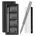 51 in 1 Precision Screwdriver Set with 24 Double-End Magnetic Bits, Aluminum Handle & Storage Box, Professional Repair Tool Kit for Electronics, Watch Laptop, DIY - color: 51 in 1