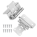 8 Pack (4 Pairs) 1/2 Inch Overlay Wrap Hinges Brushed Nickel Self Close - color: Brushed Nickel, size: 8 Pack (4 Pairs)