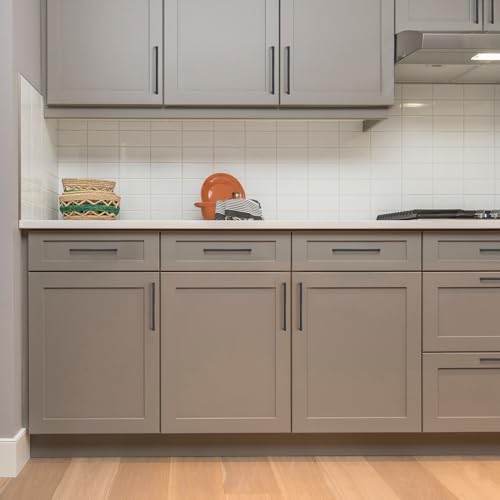 Ravinte Matte Black Square & Solid Cabinet Handles,7-1/2 Inch,30 Pack | Zinc Alloy, Flat Black Finish, Screws Included,Drawer Pulls, Cabinet Hardware for Kitchen & Drawer - size: 7-1/2 Inch Hole Center