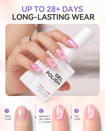 Makartt Cat Eye Gel Nail Polish Set 15ML : 6 Shimmer Magnetic Colors - color: Infinity Stones