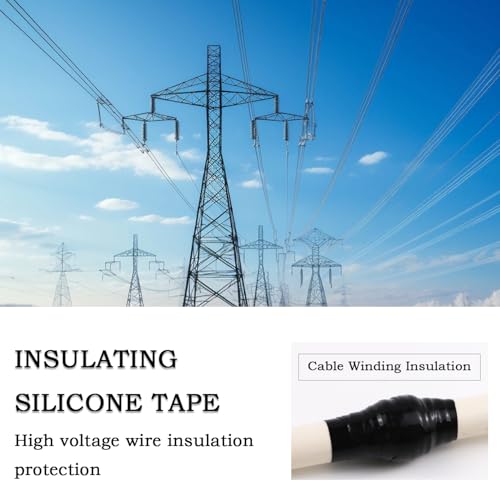 Self Fusing Silicone Tape 1 in x 16.4' Black Waterproof Rubber Leak Proof Sealing Silicone Rubber Self-amalgamating Tape for Emergency Hot and Cold Water Pipe Repairs and Tool Fixation - size: 1 Roll - 16.4 ft - Black - 20 mil Thickness