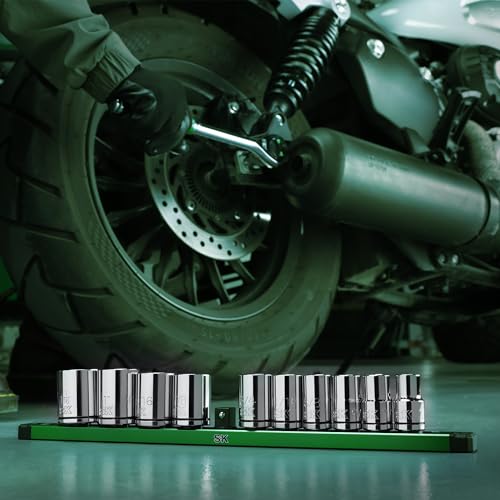 SK 1/2" Drive Socket Set, SAE Sockets, 11-Piece 7/16" to 1-1/16" - size: Shallow, style: SAE