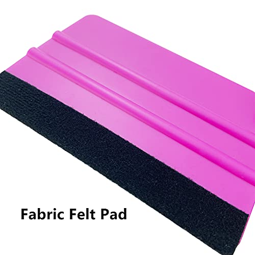 CCyanzi 4inch Vinyl Squeegee Tool Window Film Squeegee Decal Scraper Sign-Making Graphic Wallpaper Application, Felt Edge Protection Prevents Scratches - 10Piece Purple - color: Purple