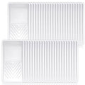 Geelin 50 Pcs Small Paint Tray Liner 4 Inch Mini Disposable Heavy Duty Plastic Roller Tray Liner with Deep Paint Pocket Compatible with Most 4" Rollers