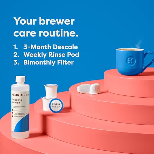 Keurig 3-Month Brewer Maintenance Kit Includes Descaling Solution, Water Filter Cartridges & Rinse Pods, Compatible Classic/1.0 & 2.0 K-Cup Coffee Makers, 7 Count - size: 1 Count (Pack of 1)