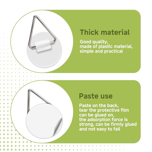 Bilillo 36PCS Adhesive Picture & Plate Hangers, No Nails Wall Hooks, Invisible Heavy Duty Sticky Hanging Hooks for Frames, Plates, Wall Art Decor, No Damage - style: 36 Pcs Round
