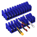 Pliers Organizer 2‑Pack, Expandable 20‑Slot Tool Rack - color: blue