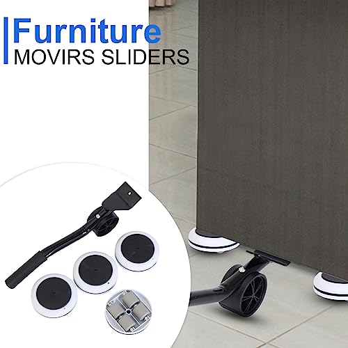 Heavy Duty Furniture Lifter 4 Appliance Roller 163 LBS Load Capacity Wheels + Adjustable Lifting Tool Lever Suitable Easy Safe Moving Sofas Couch Washer Dryer Refrigerator Bed - size: Slider