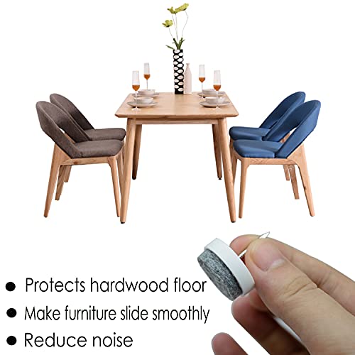 40pcs Round Heavy Duty Nail-on Felt Pad for Furniture Chair Table Leg Feet Floor Protectors Slide Smoothly (White, Pad Diameter 20mm) - color: White 20mm (40 Pcs)