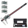 Digital Caliper, 8" Caliper Measuring Tool Extreme Accuracy Waterproof Electronic Vernier Caliper Industrial Stainless Steel Digital, Durable Measuring Tool with Large LCD Screen - color: Red Stainless Steel, size: 8"