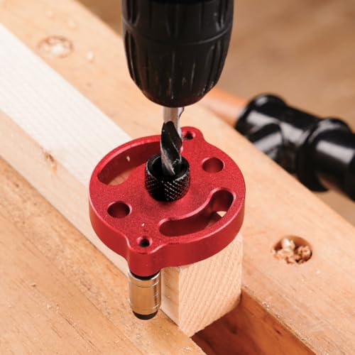 Self Centering Doweling Jig, Dowel Drill Guide 3/4/5/6/7/8/9/10mm Handheld Drill Guide for Straight Holes Wood Panel Hole Puncher Locator Center Finder Woodworking Joints Tool