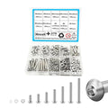 370pcs M4 Stainless Steel Screw Kit - Button Head Socket Cap Screws Bolts Washers Nuts (M4 x 6mm, 8mm, 12mm, 16mm, 20mm, 25mm, 30mm) - size: M4, style: Button Head Screws