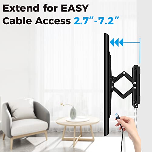 USX STAR Tilting TV Wall Mount for Most 42-90 Inch TVs Fits Up to 24 inch Studs, Low Profile Wall Mount TV Bracket with Quick Release Lock & Extending Arm, Max VESA 600x400mm, Holds up to 120 lbs - size: For 42-90'' TV