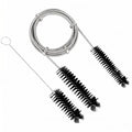 Flexible Drain Clog Remover Brush Double Head Extended Reach Cleaning Tool for Bathroom Kitchen and Sink Drains Black - color: Black, size: Large