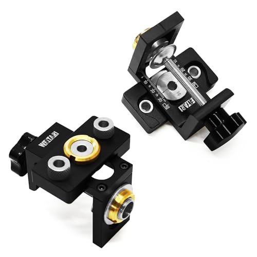 3 in 1 Doweling Jig Drill Kit, 8/10/15mm Pocket Hole Jig Kit Adjustable Dowel Drill Guide Kit Woodworking Drilling Locator Puncher Tool Set Woodworking Screws Punch Locator