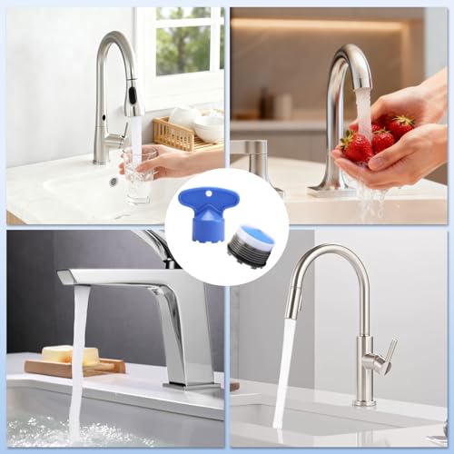 137401 Faucet Aerator Flow Restrictor Service Kit Fits for Moen (2 Sets) | for Moen Eco-Performance Aerator, for Rothbury or Voss, 1.5 gpm,18.5MM, with Key Removal Wrench Tool, Highly Durable