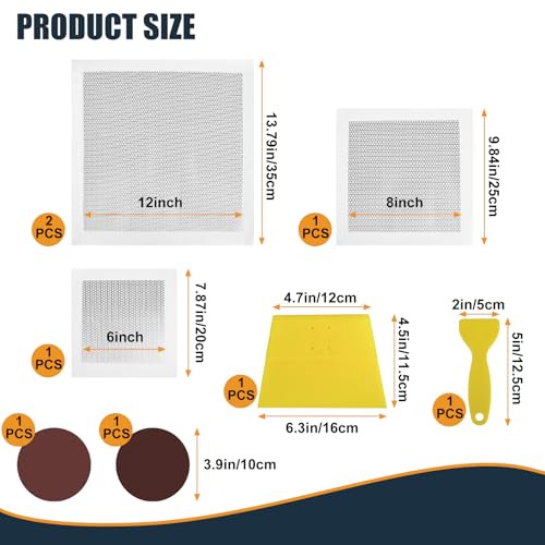 8 Pack Drywall Repair Kit, 6/8/12 Inch Dry Wall Patch Kits for Holes