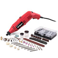 Hi-Spec 130W Corded Power Rotary Multi Tool Kit with Dremel Compatible Bit - color: Red