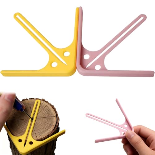 3D Printed Center Positioning Ruler - Accurate Woodworking Gauge, Circle Center Finder Tool, Easy to Use for Carpentry 2-Pack
