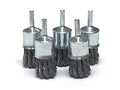 Benchmark Abrasives 1 Inch Knot Wire Brush for Drill & Die Grinder, Paint Removal, Cleaning, Deburring - 1/4" Shank, Drill Grinder Attachment (5 Pack) - Carbon Steel