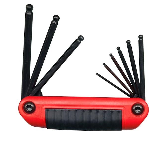 EKLIND 25919 Ergo-Fold Fold-up Ball-Hex allen wrench - 9pc set SAE Inch Sizes 5/64-1/4