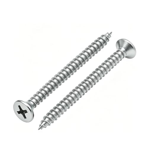 48pcs 2 inch Galvanized Wood Screws,Wood Screws for Drywall,Phillips Drive Self Tapping Dry Wall Screws - size: 2in(48pcs)