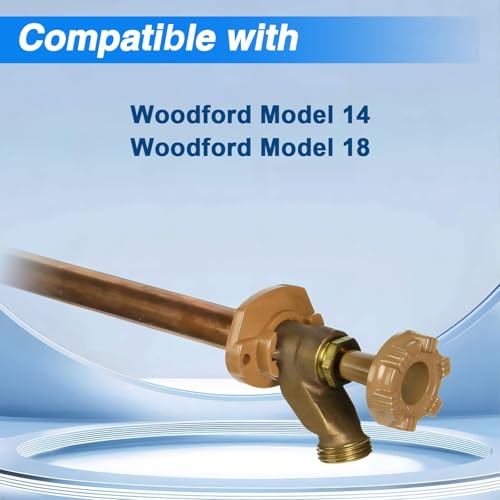 Outside Wall Faucet Repair Kit Compatible with Woodford Model 14 18, Sillcock Metal Wheel Handle Repair Kit Replace# RK-14MH - size: RK-14MH
