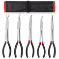 5Pcs Bent Nose Pliers 11 Inch Extra Long Needle Nose Pliers Set